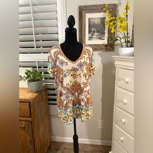 Johnny Was NWT
Janie Favorite Tee in Scroll Scarf pattern, XL